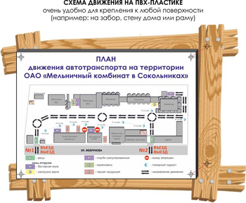 Схема движения (тип c, 1,5х1,5 метра, пластик) - Охрана труда на строительных площадках - Схемы движения - Магазин охраны труда ИЗО Стиль