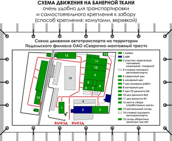 Схема движения (2х1 метр, банер) - Охрана труда на строительных площадках - Схемы движения - Магазин охраны труда ИЗО Стиль